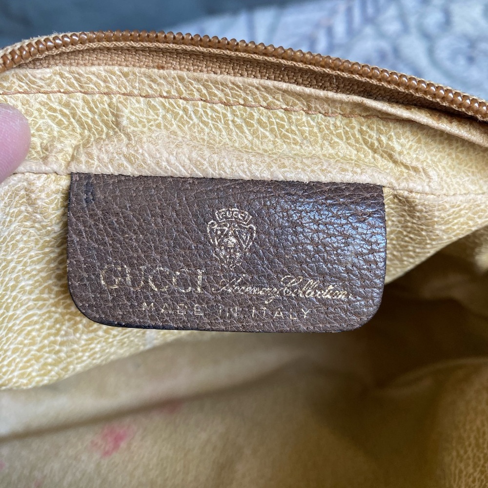 Gucci GG Men's PVC and Leather Toiletry Clutch Bag, Vintage - Picture 2 of 15